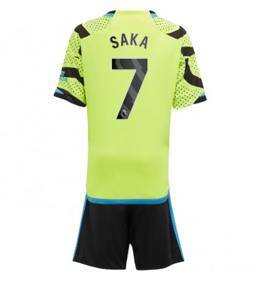 Maillot de foot Arsenal Bukayo Saka #7 Extérieur enfant 2023-24 Manches Courte (+ pantalon court)